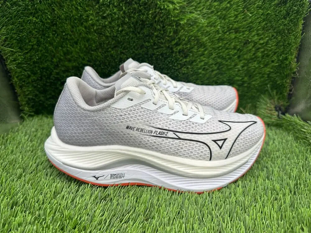 Mizuno Wave Rebellion Flash 2 J1GC243501 Athletic Sneaker Men's 7 Gray Mesh Gym